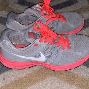 Light won Nike running shoes